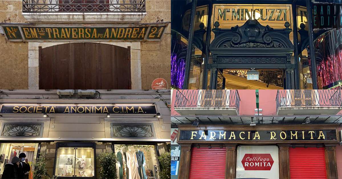 Mosaici, cristalli e foglie d'oro: viaggio tra le sofisticate insegne storiche di Bari